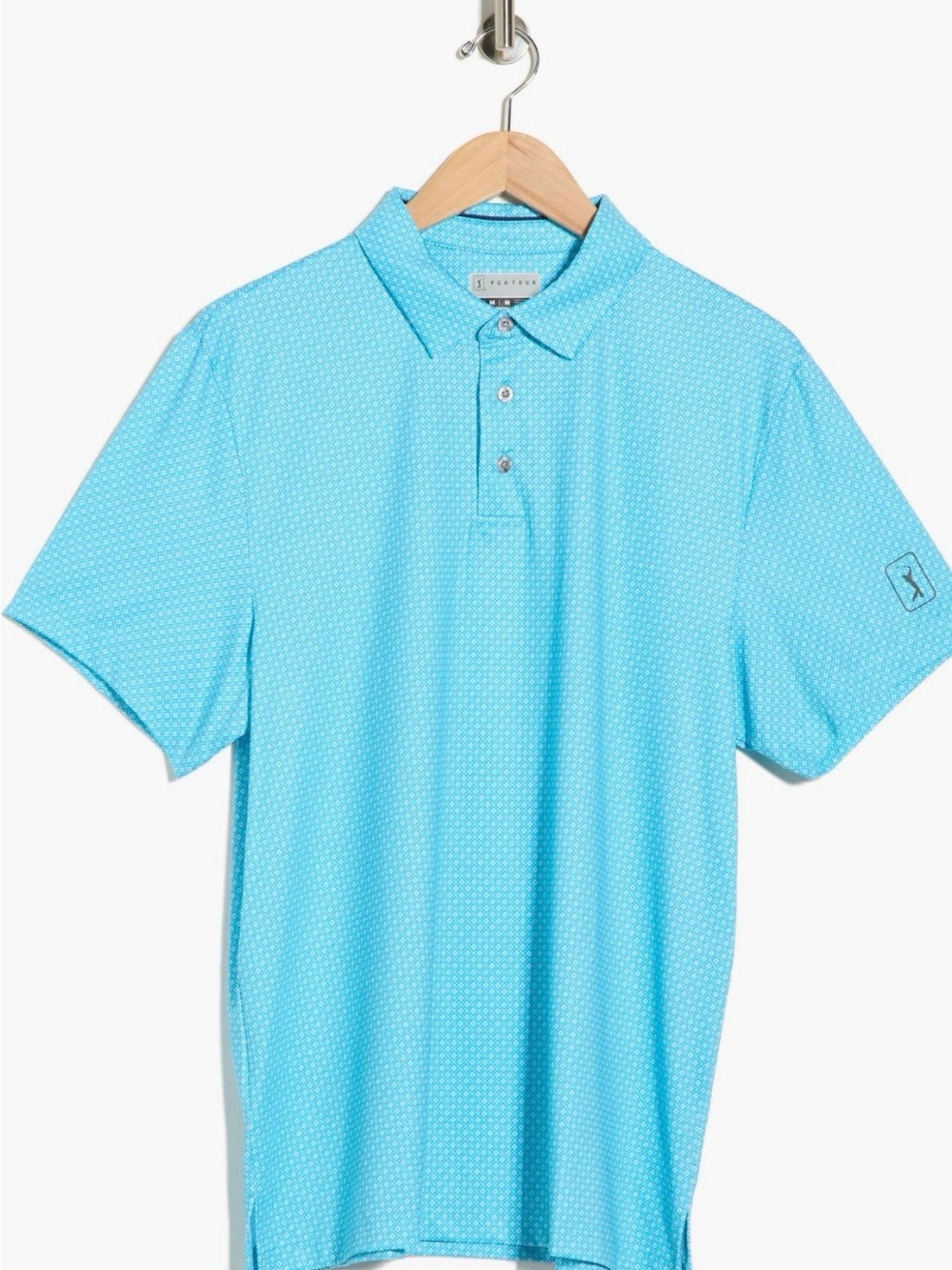 PGA Tour Aqua geometric  Men's Polo
